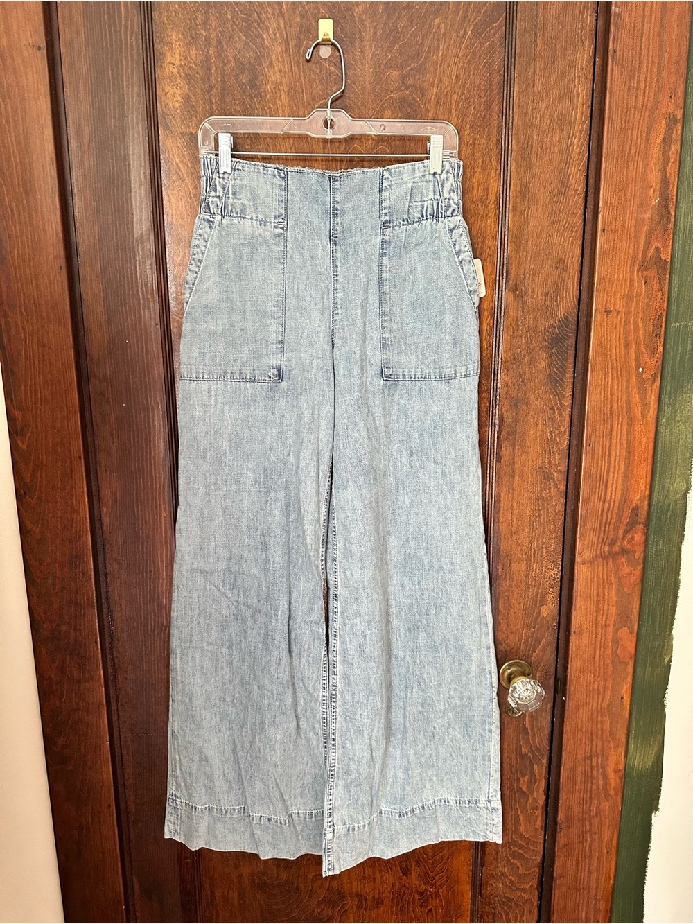 NWT We The Free Light Blue High-Rise Wide Leg Jeans